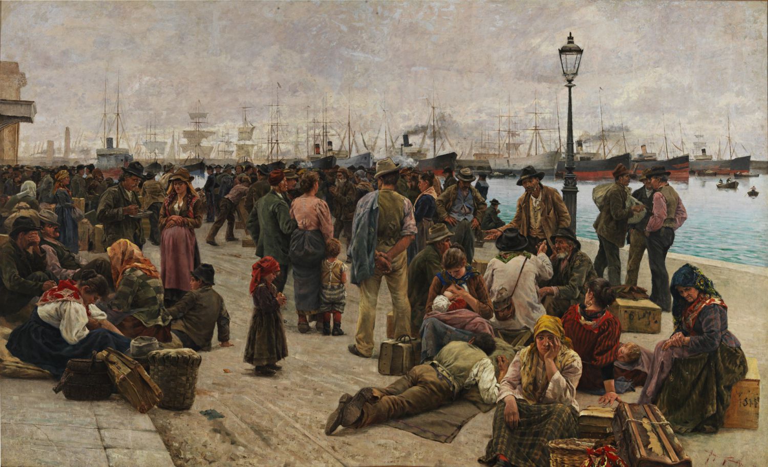 Angiolo Tommasi, Gli emigranti, 1895, Roma, Galleria Nazionale d'Arte Moderna